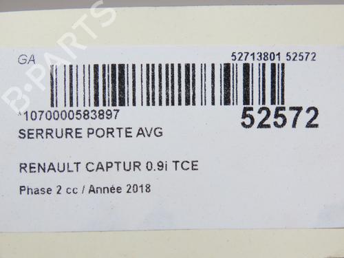 Front left lock RENAULT CAPTUR I (J5_, H5_) 0.9 TCe 90 | BP28968831C98 