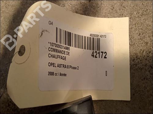 Climate control OPEL ASTRA H (A04) 1.7 CDTI (L48) | BP9617834I5 