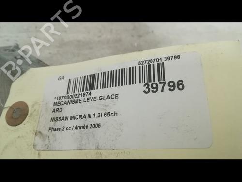 Used Rear right window mechanism NISSAN MICRA III (K12) 1.2 16V (65 hp) 23176626