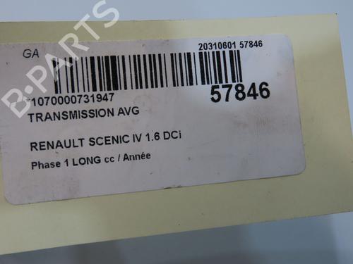 Used Left front driveshaft Left front driveshaft RENAULT GRAND SCÉNIC IV (R9_) 1.6 dCi 160 (160 hp) 33728039 33728039