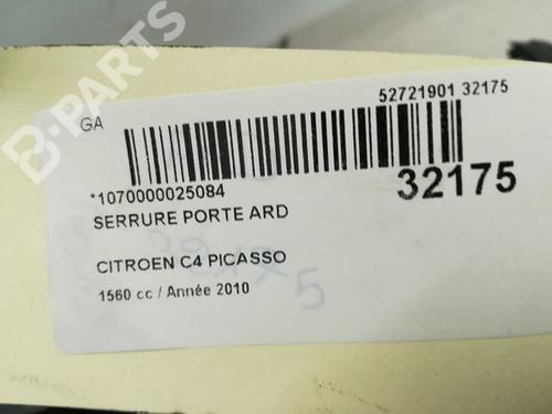 Rear right lock CITROËN C4 Picasso I MPV (UD_) 1.6 HDi | BP9592873C99 