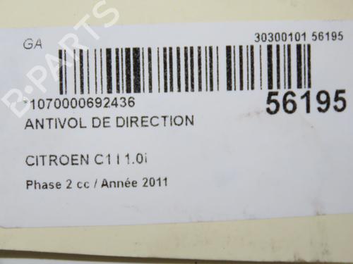 Ignition barrel CITROËN C1 (PM_, PN_) 1.0 | BP33808316M48 - Image 2