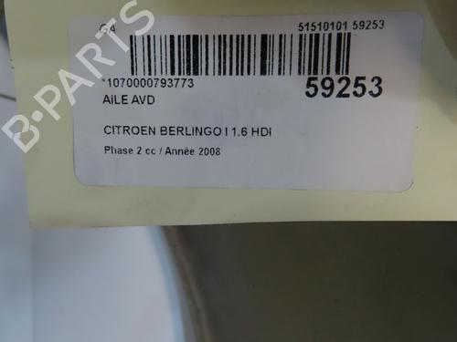 Used Right front fenders Right front fenders CITROËN BERLINGO / BERLINGO FIRST MPV (MF_, GJK_, GFK_) 1.6 HDI 90 (MF9HX) (90 hp) 40050835 40050835
