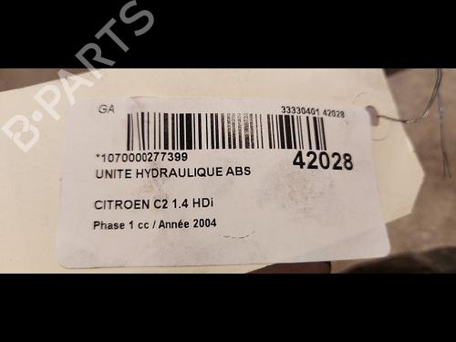 Used ABS pump CITROËN C2 (JM_) 1.4 HDi (68 hp) 9613730