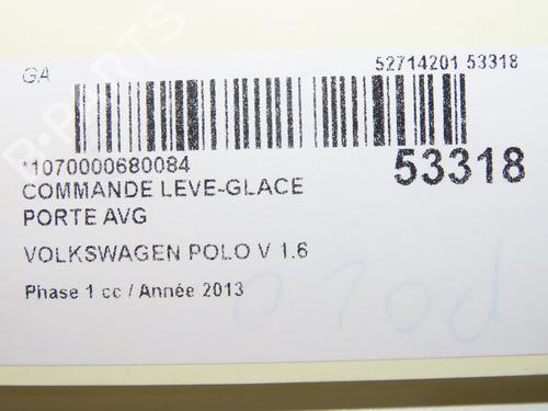 Venstre fortil elrude kontakt VW POLO V (6R1, 6C1) 1.6 TDI (90 hp) 32100492