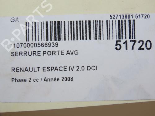 Front left lock RENAULT ESPACE IV (JK0/1_) 2.0 dCi (JK01, JK02, JK1J, JK1K, JK1H) | BP28802024C98 