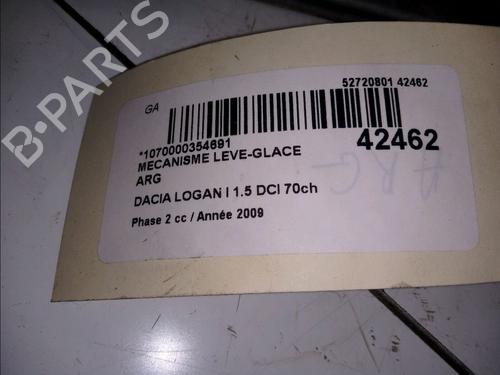 Used Rear left window mechanism DACIA LOGAN MCV (KS_) 1.5 dCi (KS0K) (68 hp) 10189942