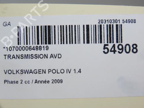 Right front driveshaft VW POLO IV (9N_, 9A_) 1.4 TDI | BP30291346M39