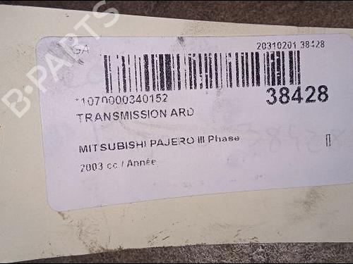 Right rear driveshaft MITSUBISHI PAJERO III (V7_W, V6_W) 3.2 Di-D (V68W) | BP23172705M41 