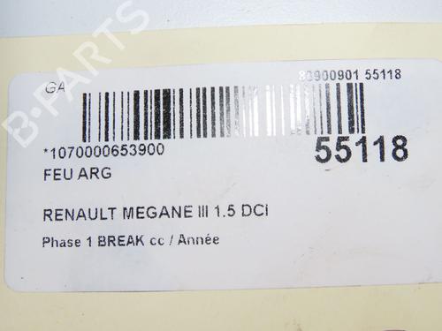 Used Left taillight RENAULT MEGANE III Grandtour (KZ0/1) 1.5 dCi (86 hp) 31121251