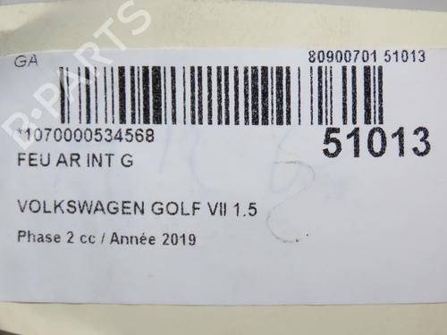 Left tailgate light VW GOLF VII (5G1, BQ1, BE1, BE2) 1.5 TSI | BP28969501C79