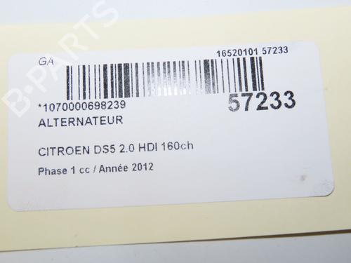 Used Alternator Alternator CITROËN DS5 2.0 HDi 165 (163 hp) 33948358 33948358