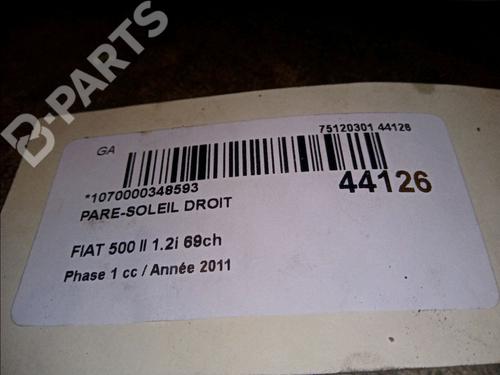 Right sun visor FIAT 500 (312_) 1.2 (312AXA1A) | BP10053383I2