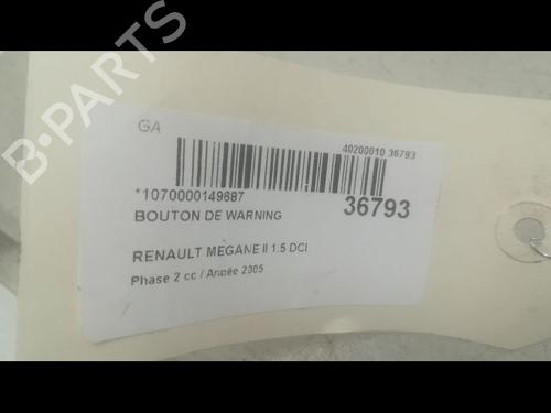 Used Warning switch RENAULT MEGANE II (BM0/1_, CM0/1_) 1.5 dCi (BM1F, CM1F) (86 hp) 9600613