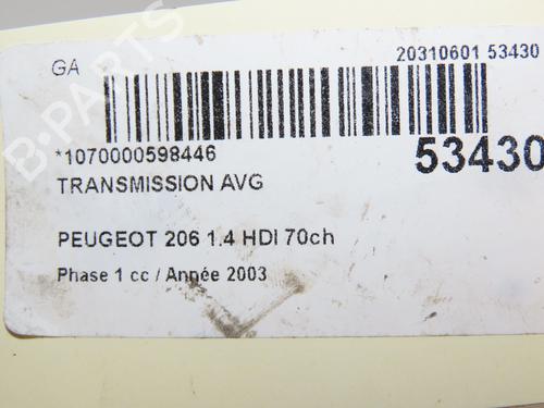 Left front driveshaft PEUGEOT 206 Van 1.4 HDi | BP28829591M38