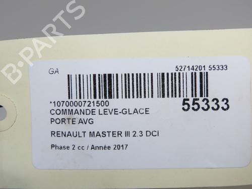 Left front window switch RENAULT MASTER III Van (FV) 2.3 dCi 130 FWD (FV0M, FV0Y, FV0J, FV02, FV03) | BP36283705I27  - Image 6