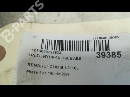 ABS pump RENAULT CLIO III (BR0/1, CR0/1) 1.2 16V (BR02, BR0J, BR11, CR02, CR0J, CR11) | BP9606649M43 