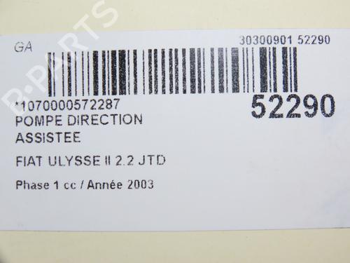 Styring servopumpe FIAT ULYSSE (179_) 2.2 JTD (128 hp) 24358792