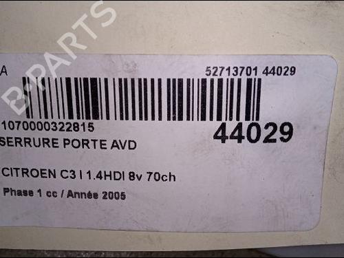 Front right lock CITROËN C3 I (FC_, FN_) 1.4 HDi | BP23176405C97 