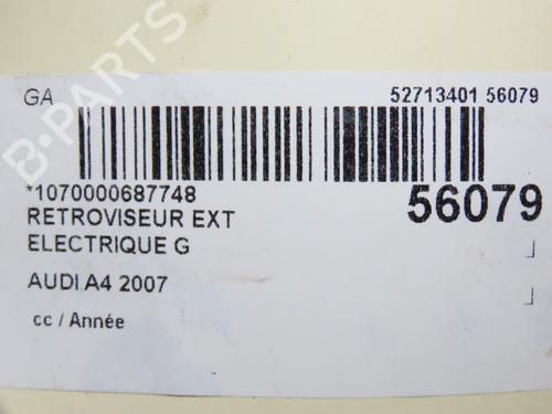 Ryggespeil venstre AUDI A4 B7 Avant (8ED) 2.0 TDI (140 hp) 30797590