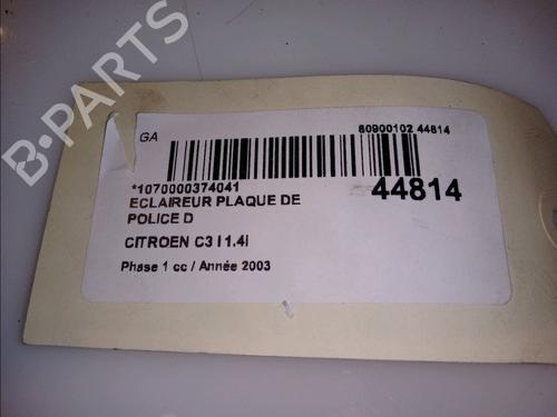 Éclairage de plaque d'immatriculation Éclairage de plaque d'immatriculation CITROËN C3 I (FC_, FN_) 1.4 i (73 hp) 14880642 14880642