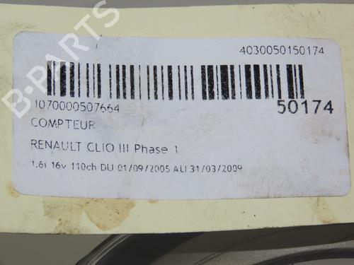 Instrument cluster RENAULT CLIO III (BR0/1, CR0/1) 1.6 16V (BR05, BR0B, BR0Y, BR15, BR1J, BR1M, BR1Y, CR0B,... | BP23174880C47 