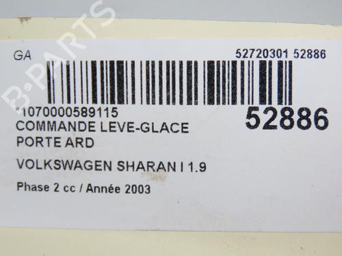 Used Right rear window switch Right rear window switch VW SHARAN (7M8, 7M9, 7M6) 1.9 TDI (90 hp) 30404068 30404068