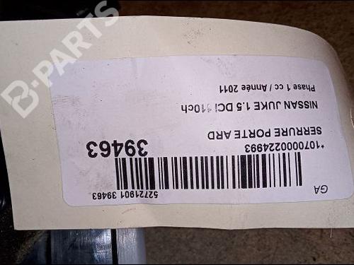 Rear right lock NISSAN JUKE (F15) 1.5 dCi | BP9606924C99 