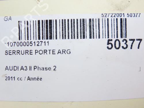 Rear left lock AUDI A3 Sportback (8PA) 1.4 TFSI | BP26404427C100 