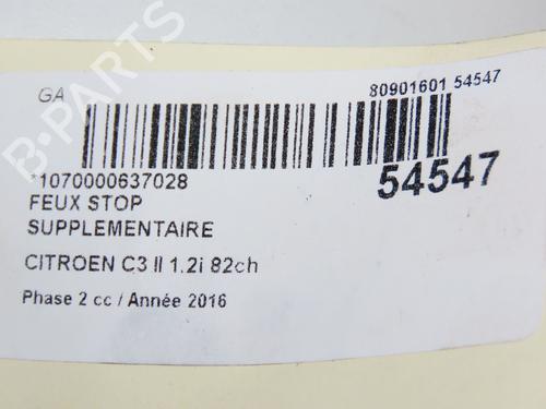 Used Third brake light CITROËN C3 II (SC_) 1.2 VTi 82 (82 hp) 28177661
