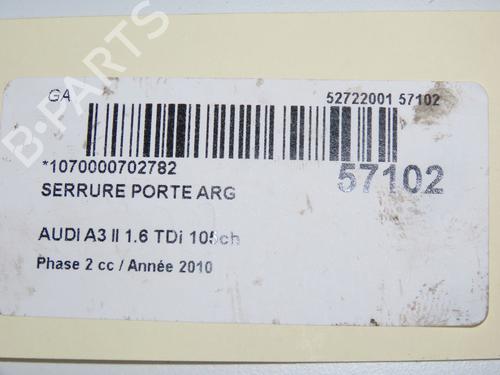 rear-left-lock-audi-a3-sportback-8pa-2004-2005-2006-2007-2008-2009-2010-2011-2012-2013-2014-2015-33188218 main image