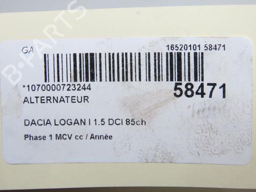Alternator DACIA LOGAN MCV (KS_) 1.5 dCi (KS0W) | BP33969366M7 - Image 8