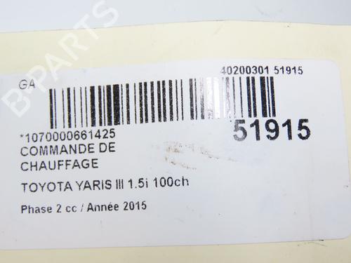 Used Climate control TOYOTA YARIS (_P13_) 1.5 Hybrid (NHP130_) (101 hp) 29318770
