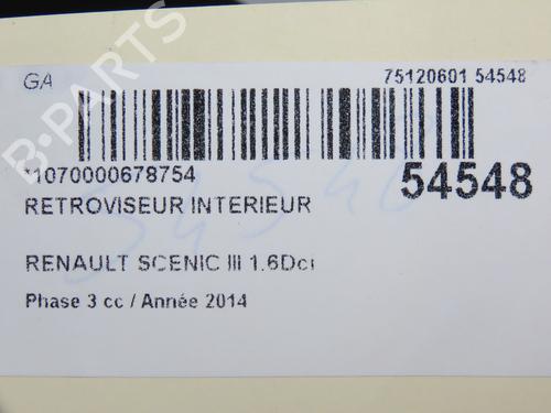 Used Rear mirror RENAULT SCÉNIC III (JZ0/1_) 1.6 dCi (JZ00, JZ12) (130 hp) 30139225