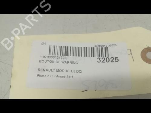 Used Warning switch RENAULT MODUS / GRAND MODUS (F/JP0_) 1.5 dCi 75 (75 hp) 9598689