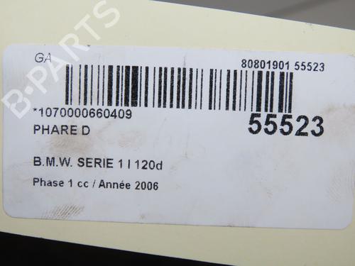 Right headlight BMW 1 (E87) 118 d | BP33728168C29  - Image 5