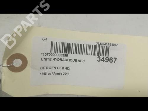 ABS pump CITROËN C3 II (SC_) 1.4 HDi 70 (SC8HZC, SC8HR0, SC8HP4) | BP9596430M43 