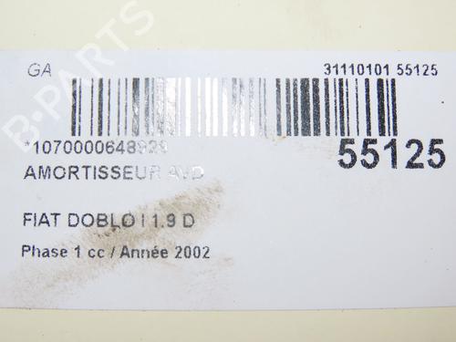 Used Right front shock absorber FIAT DOBLO MPV (119_, 223_) 1.9 D (223AXB1A) (63 hp) 28967519