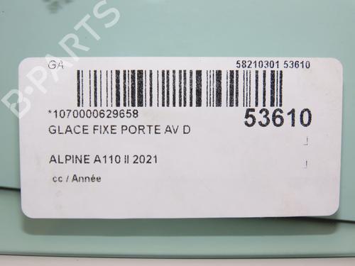 Front right door window ALPINE A110 II 1.8 S | BP36005484C19 - Image 3