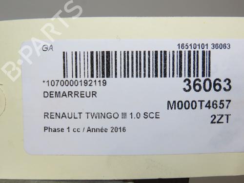 Startmotor RENAULT TWINGO III (BCM_, BCA_) 1.0 SCe 70 | BP9603369M8 