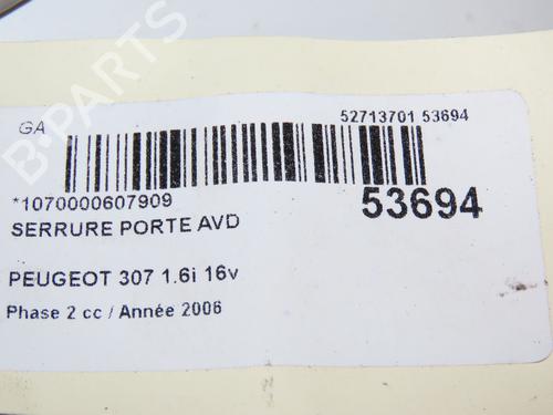 Used Front right lock PEUGEOT 307 (3A/C) 1.6 16V (109 hp) 28831611