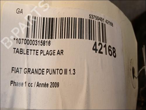 Used Rear parcel shelf FIAT GRANDE PUNTO (199_) 1.3 D Multijet (75 hp) 9617911