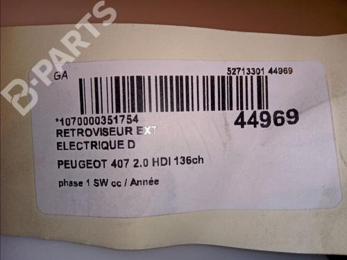 Right mirror PEUGEOT 407 SW (6E_, 6D_) 2.0 HDi 135 | BP11876592C27 
