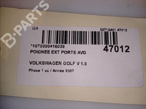 Front right exterior door handle VW GOLF V Variant (1K5) 1.9 TDI | BP11820854C129 