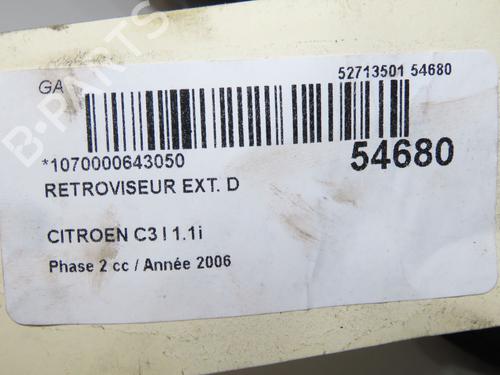 right-mirror-citroen-c3-i-fc_-fn_-2002-2003-2004-2005-2006-2007-2008-2009-2010-2011-2012-2013-32005010 main image