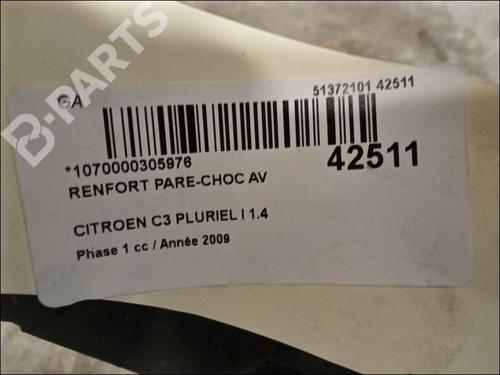 Front bumper reinforcement CITROËN C3 Pluriel (HB_) 1.4 HDi | BP9617040C109 