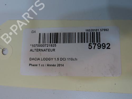 Alternator DACIA LODGY (JS_) 1.5 dCi (JSMC, JSAF) | BP36395706M7 - Image 5