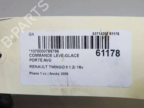 Used Left front window switch Left front window switch RENAULT TWINGO II (CN0_) 1.2 16V (CN0K, CN0V, CN0A) (76 hp) 40274023 40274023