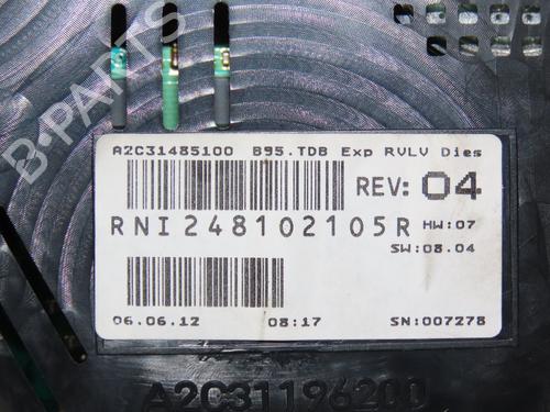 Instrument cluster RENAULT MEGANE III Hatchback (BZ0/1_, B3_) 1.2 TCe (BZ2B, BZ11) | BP28968011C47