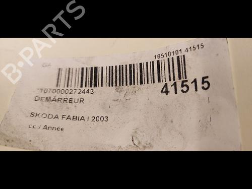 Used Starter SKODA FABIA I (6Y2) 1.4 (68 hp) 9612943